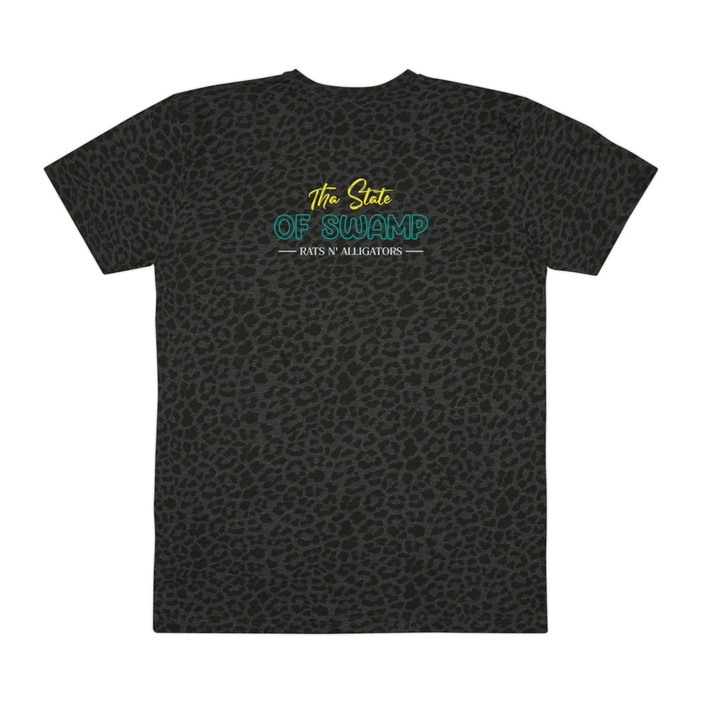 Black Leopard Gator Drip Exclusive Supa-Heavy Excess-Stunna Hypa-Flex Limited Edition OG Flawda Mane "Tha State Of Swamp Rats N' Alligators" Men's Fine Jersey Playuz Tee