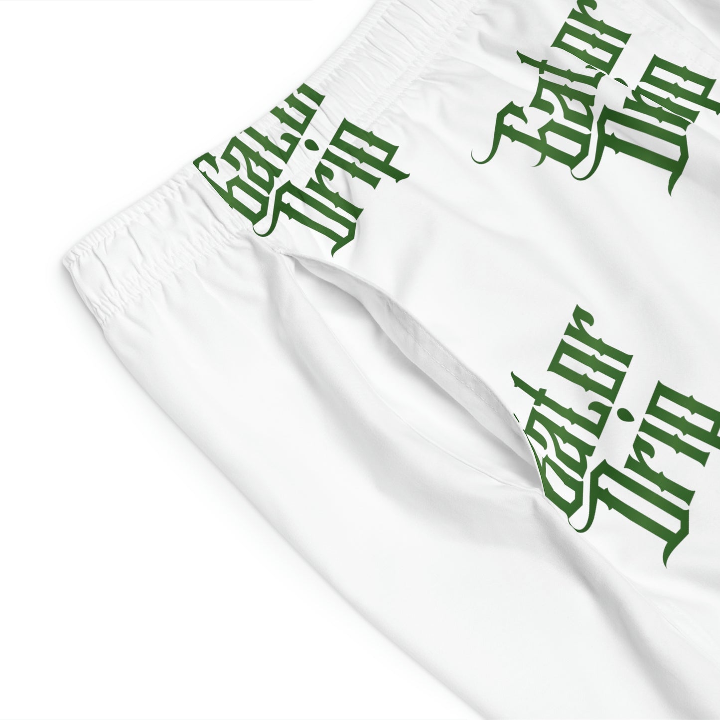 White Gator Drip Exclusive Supa-Heavy Excess-Stunna Hypa-Flex Limited Edition OG Rich Daddy "All White Collection" Men's Board Playuz Shorts
