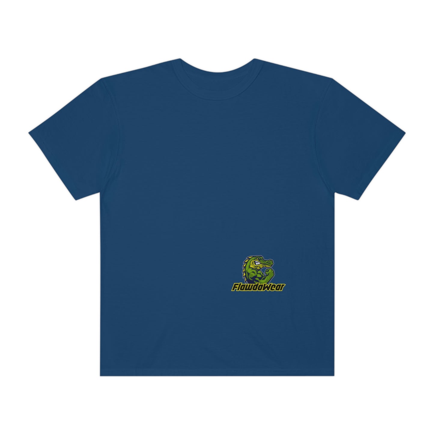 Navy Flawdawear Limited Edition OG Rich Daddy "White Baby Da Bidnes" Unisex Garment-Dyed Playuz T-shirt