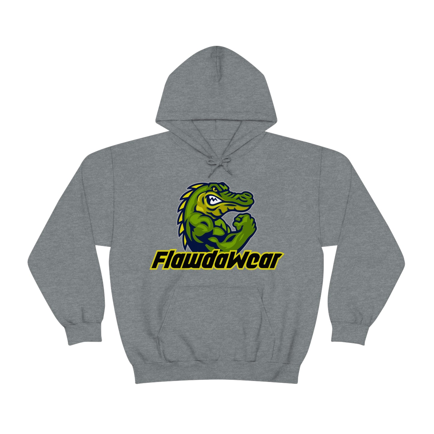 Graphite Heather Flawdawear Limited Edition OG Alligator Playuz "From Traila Park 2 Own Palm Tree" Unisex Hooded Playuz Sweatshirt