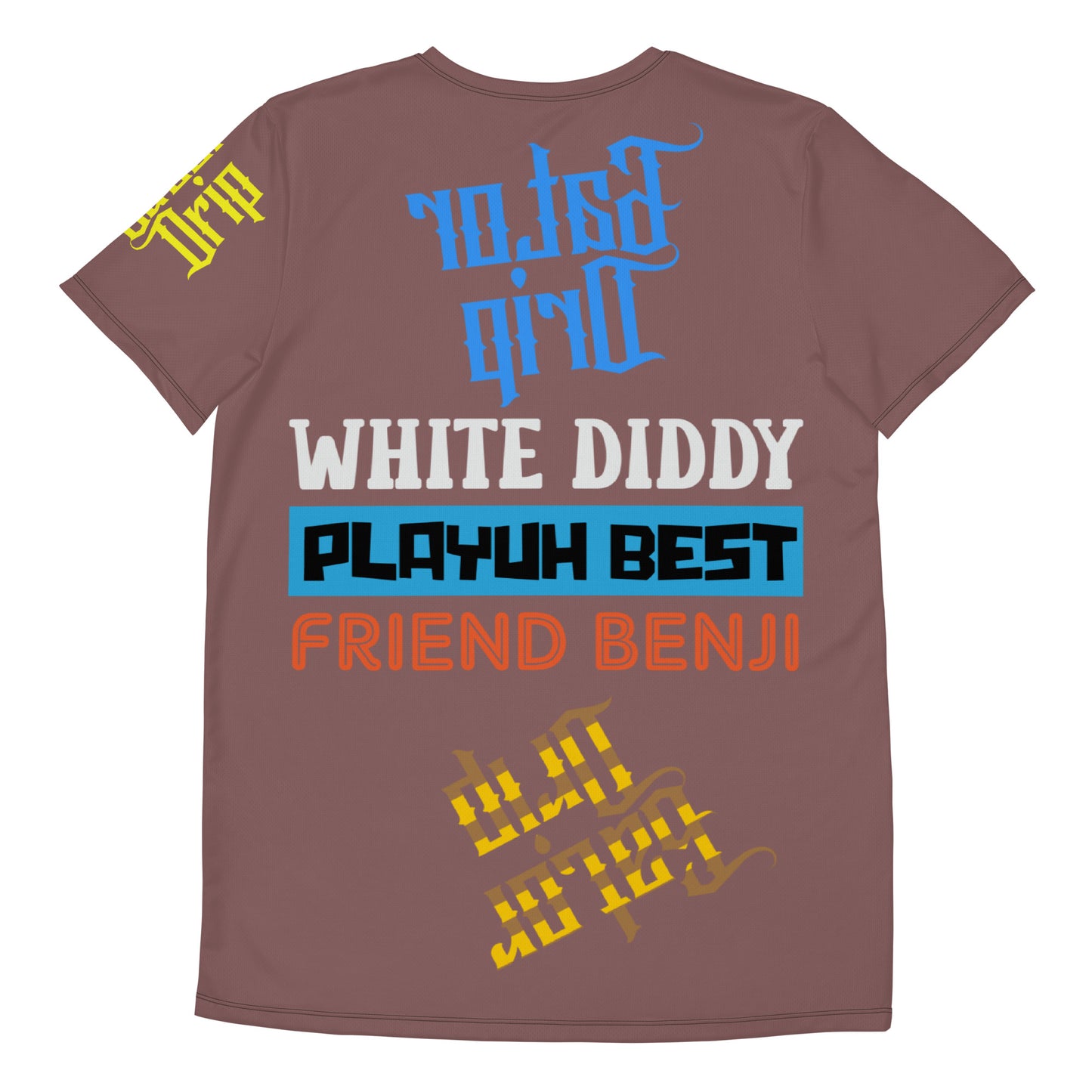 Light Wood Gator Drip Exclusive Supa-Heavy Excess-Stunna Flex Alligator Playuz Limited Edition OG Multi-Logo Rich Daddy "White Diddy Playuh Best Friend Benji" Men’s Athletic Playuz Tee