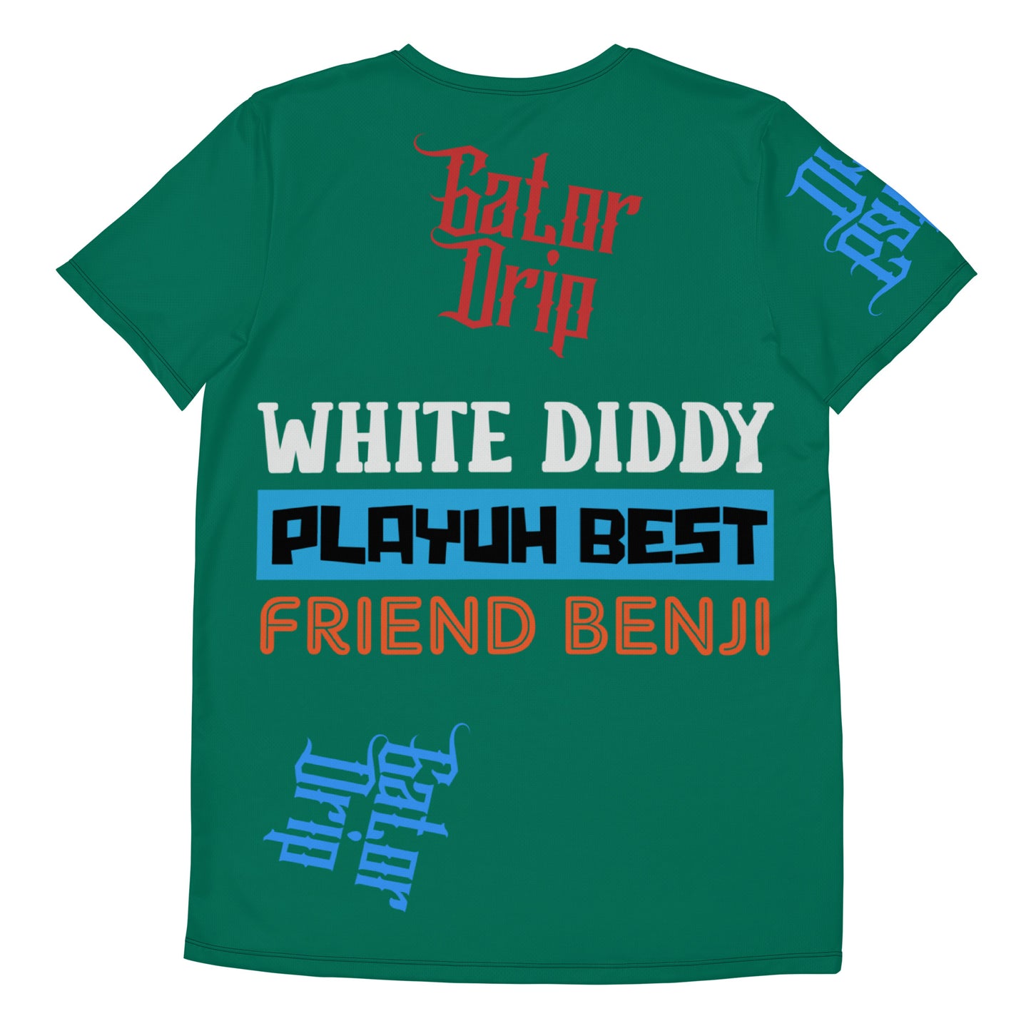 Tropical Rain Forest Gator Drip Exclusive Supa-Heavy Excess-Stunna Flex Alligator Playuz Limited Edition OG Multi-Logo Rich Daddy "White Diddy Playuh Best Friend Benji" Men’s Athletic Playuz Tee