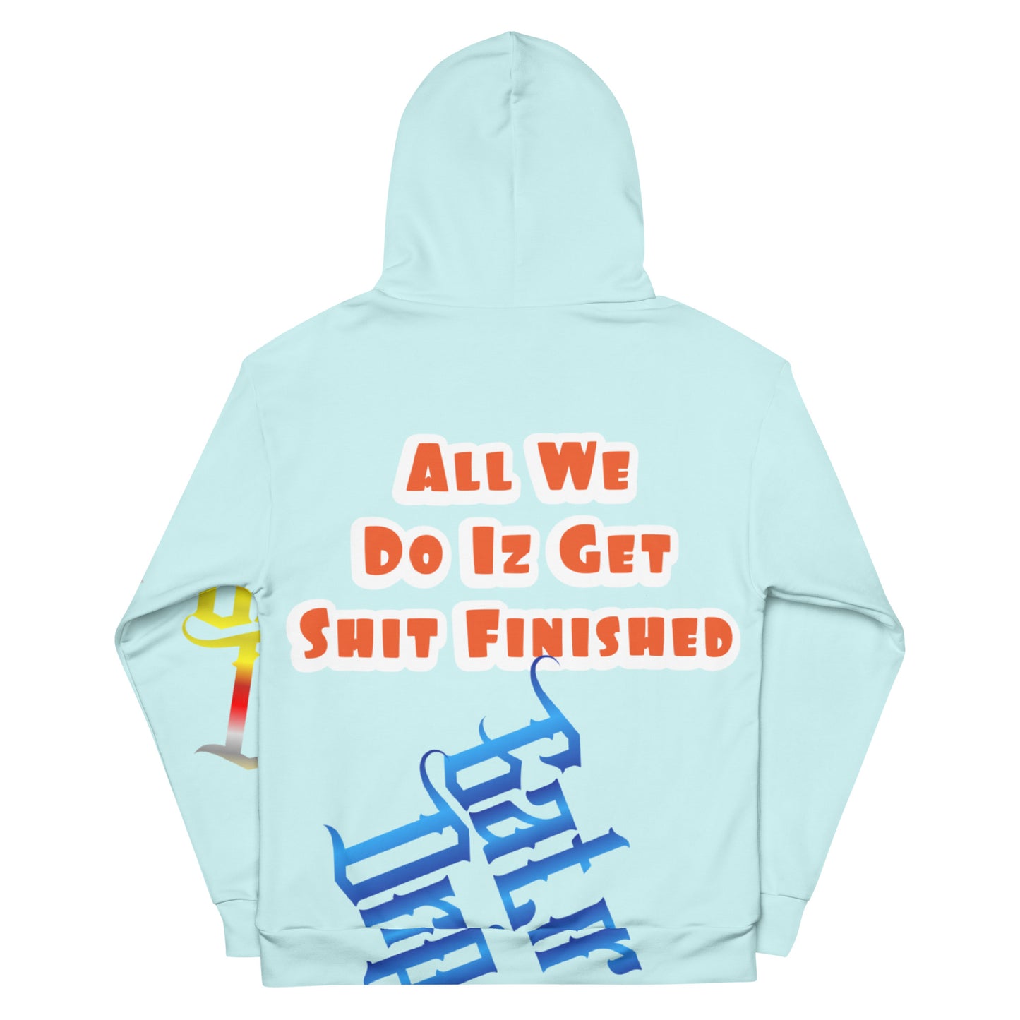 Light Cyan Gator Drip Exclusive Supa-Heavy Excess-Stunna Flex Alligator Playuz Limited Edition OG Multi-Logo Alligator Papuh Playuz “All We Do Iz Get Shit Finished” Men’s Playuz Hoodie