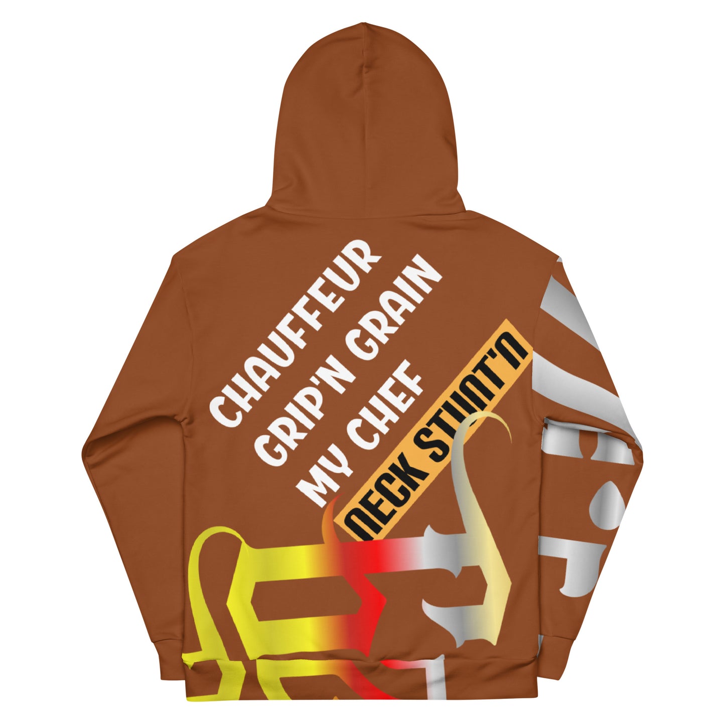 Saddle Brown Gator Drip Exclusive Supa-Heavy Excess-Stunna Flex Alligator Playuz Limited Edition OG Multi-Logo Rich Daddy “Chauffeur Grip’n Grain My Chef Neck Stunt’n” Unisex Playuz Hoodie