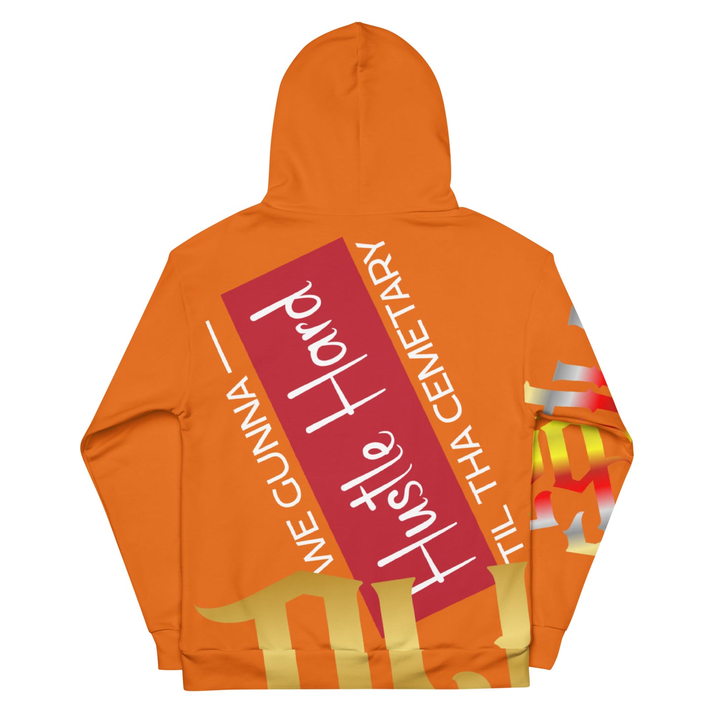 Apricot Gator Drip Exclusive Supa-Heavy Excess-Stunna Flex Alligator Playuz Limited Edition OG Multi-Logo Flawda Mane “We Gunna Hustle Hard Til Tha Cemetary” Unisex Playuz Hoodie