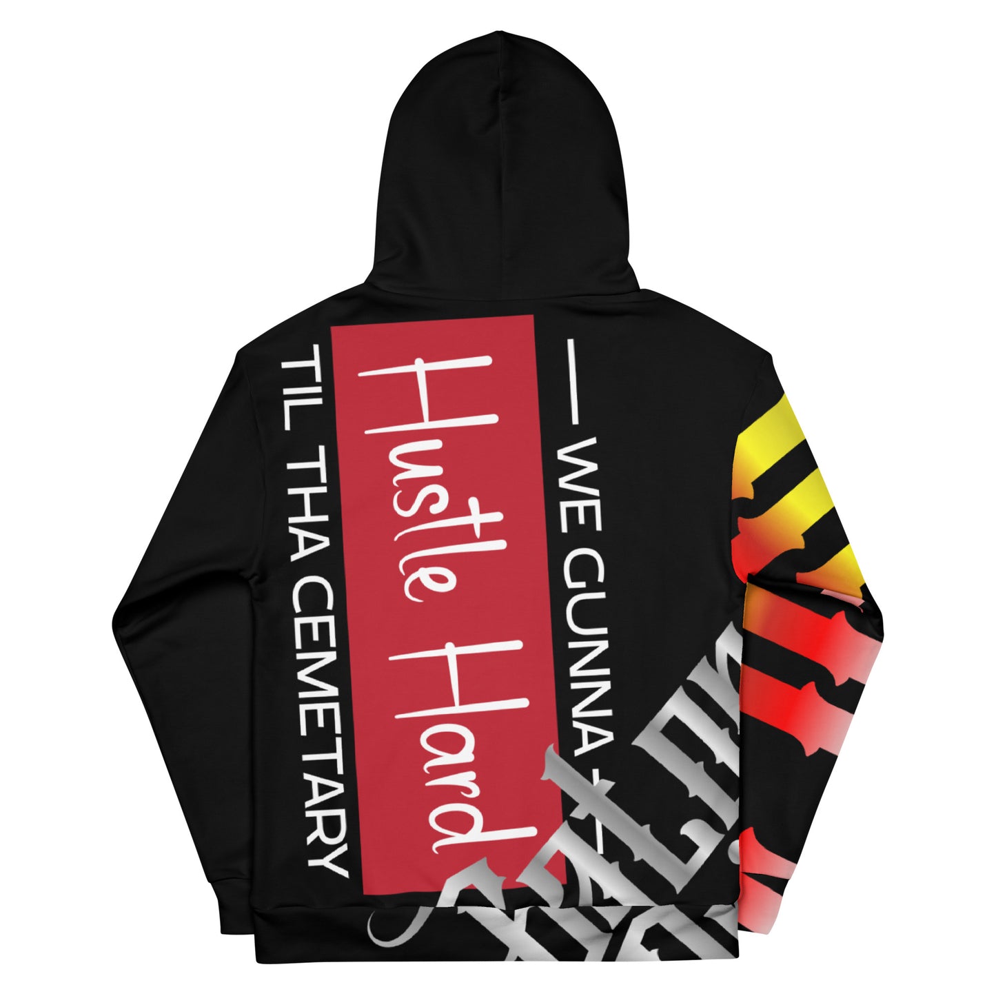 Black Gator Drip Exclusive Supa-Heavy Excess-Stunna Flex Alligator Playuz Limited Edition OG Multi-Logo Flawda Mane “We Gunna Hustle Hard Til Tha Cemetary” Unisex Playuz Hoodie