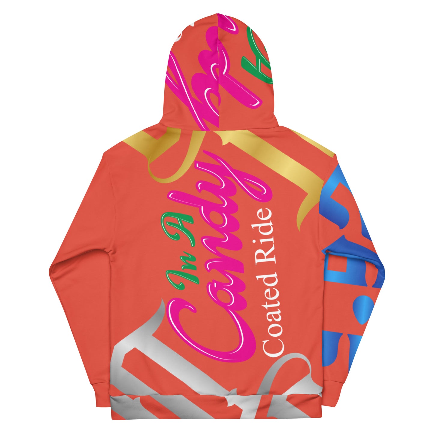 Orange Red Drip Exclusive Supa-Heavy Excess-Stunna Flex Alligator Playuz Limited Edition OG Multi-Logo Flawda Mane “In A Candy Coated Ride” Unisex Playuz Hoodie