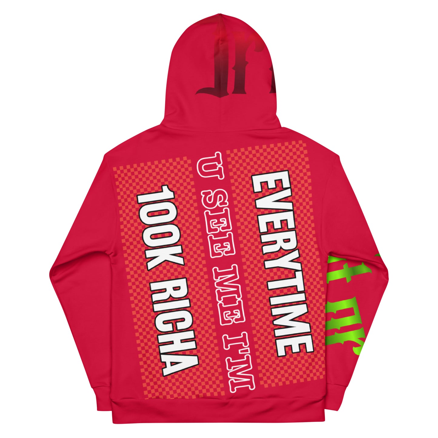 Crimson Flawdawear Limited Edition OG Rich Daddy “Everytime U See Me I’m 100k Richa” Unisex Playuz Hoodie