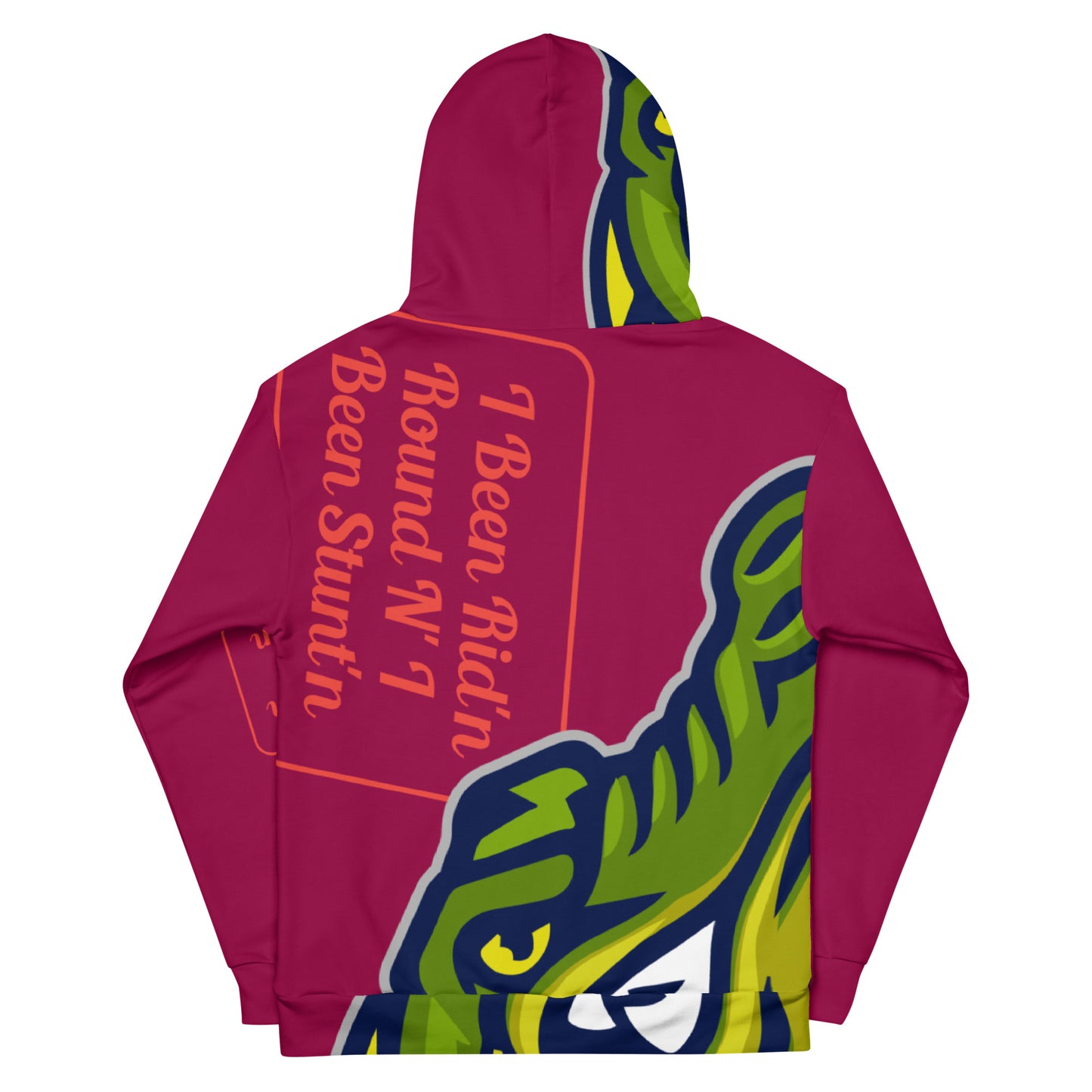 Burgundy Flawdawear Limited Edition OG Flawda Mane “I Been Rid’n Round N’ I Been Stunt’n” Unisex Playuz Hoodie