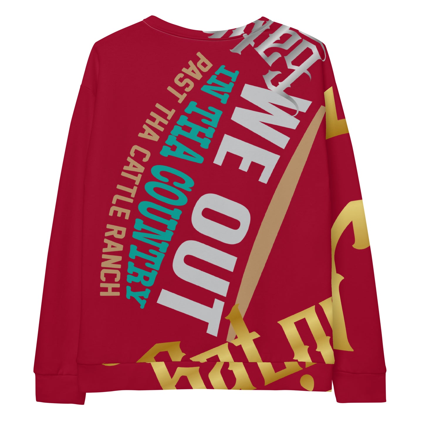 Carmine Gator Drip Exclusive Supa-Heavy Excess-Stunna Flex Alligator Playuz Limited Edition OG Multi-Logo Rich Daddy “We Out In Tha Country Past Tha Cattle Ranch” Unisex Playuz Sweatshirt