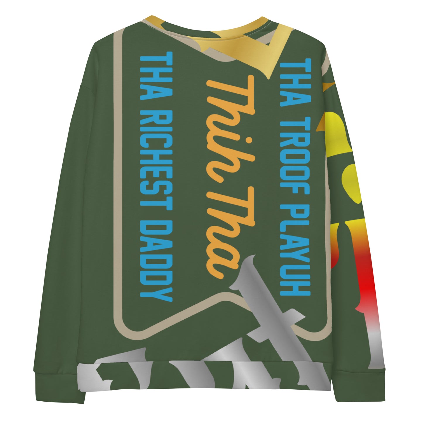 Tom Thumb Gator Drip Exclusive Supa-Heavy Excess-Stunna Flex Alligator Playuz Limited Edition OG Multi-Logo Rich Daddy “Tha Troof Playuh Thih Tha Richest Daddy” Unisex Playuz Sweatshirt