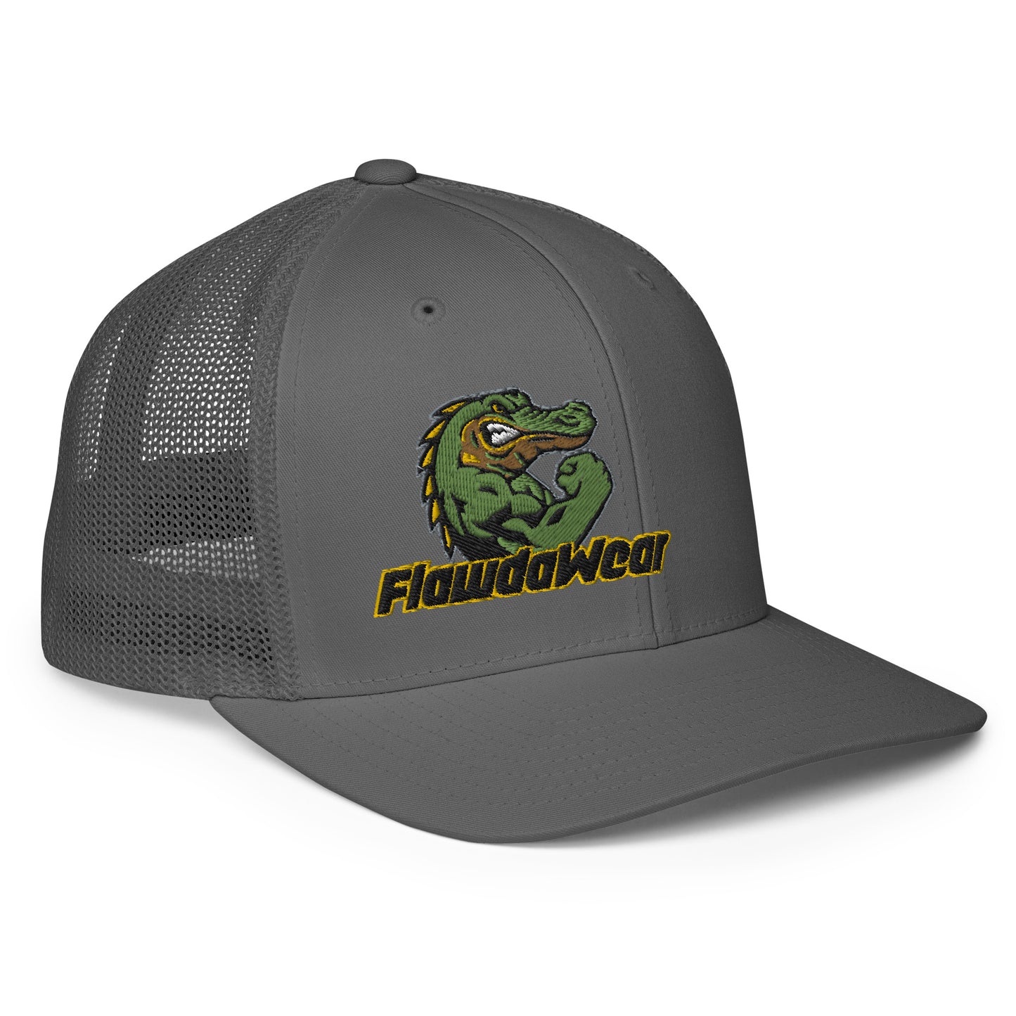 Charcoal Flawdawear Limited Edition OG Alligator Papuh Playuz Fitted Truckuz Playuz Cap
