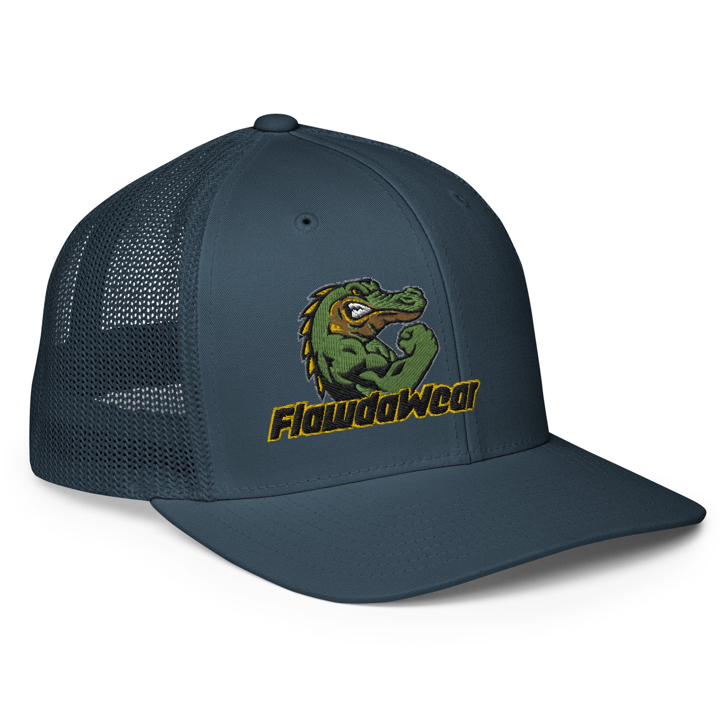 Navy Flawdawear Limited Edition OG Alligator Papuh Playuz Fitted Truckuz Playuz Cap