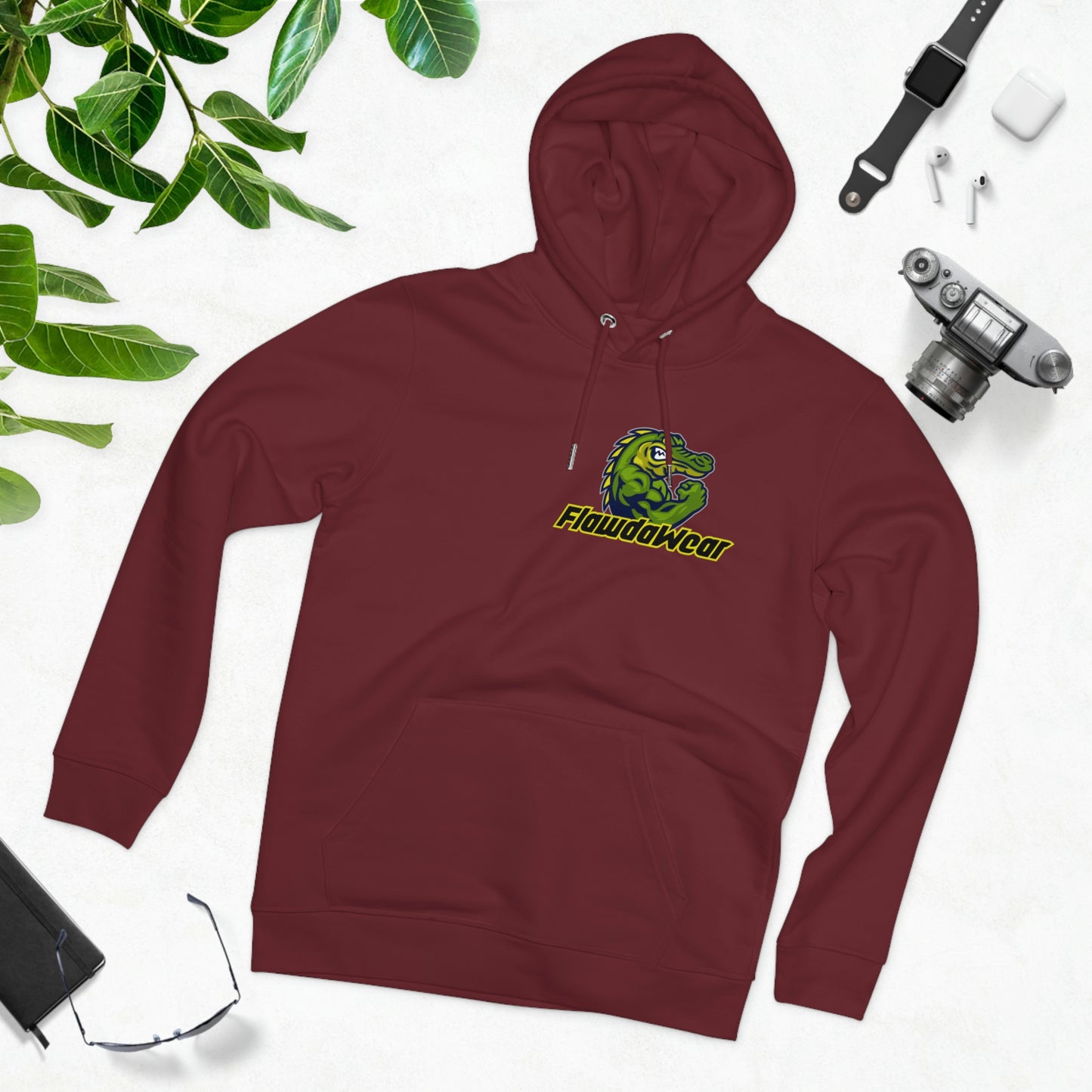 Burgundy Flawdawear Limited Edition OG Flawda Mane "Tha State Of Swamp Rat's N' Alligators" Unisex Cruiser Playuz Hoodie
