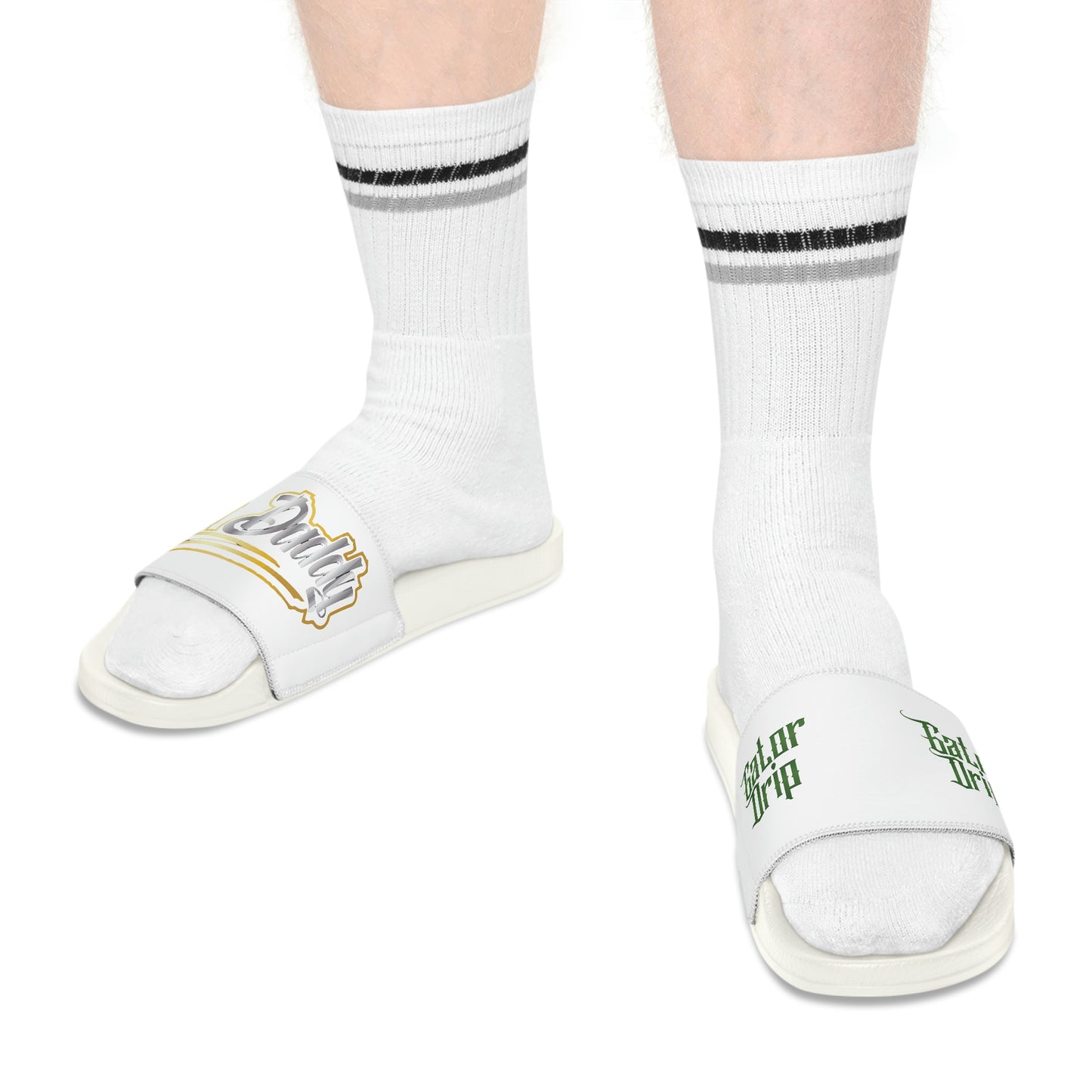 White Gator Drip Exclusive Supa-Heavy Excess Stunna Hypa-Flex Limited Edition OG Rich Daddy "All White Collection" Playuz Slidez