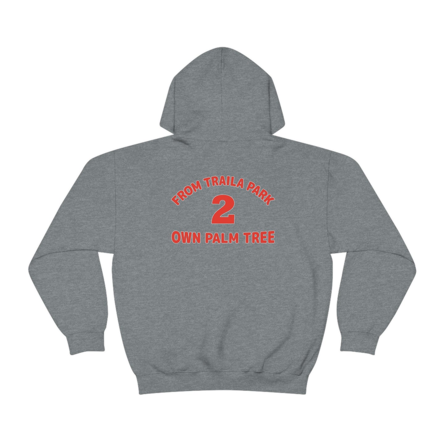 Graphite Heather Flawdawear Limited Edition OG Alligator Playuz "From Traila Park 2 Own Palm Tree" Unisex Hooded Playuz Sweatshirt
