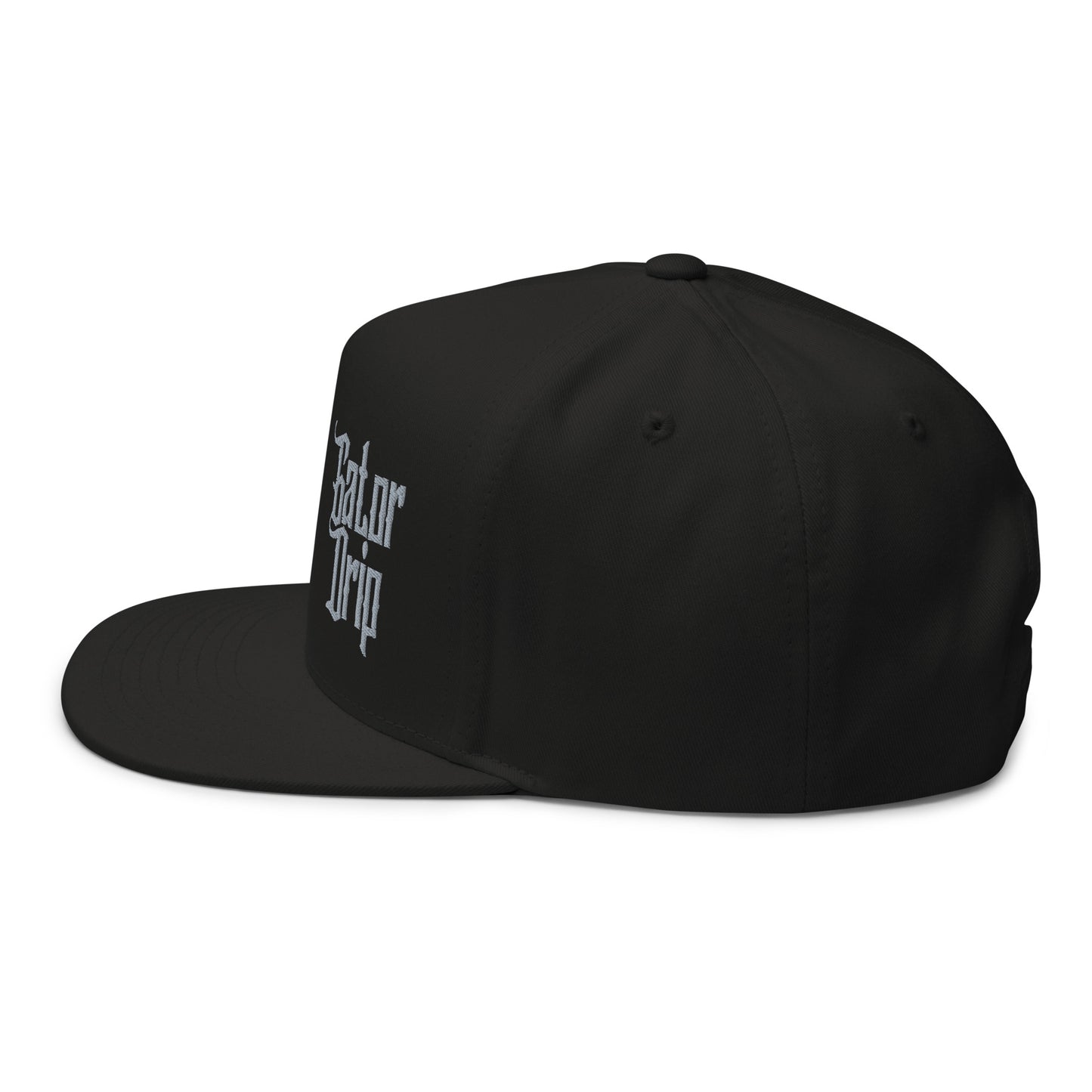 Black Gator Drip x Yupoong 6007 Exclusive Supa-Heavy Excess-Stunna Hypa-Flex Alligator Playuz Limited Edition OG Grey Logo Flat Bill Playuz Cap