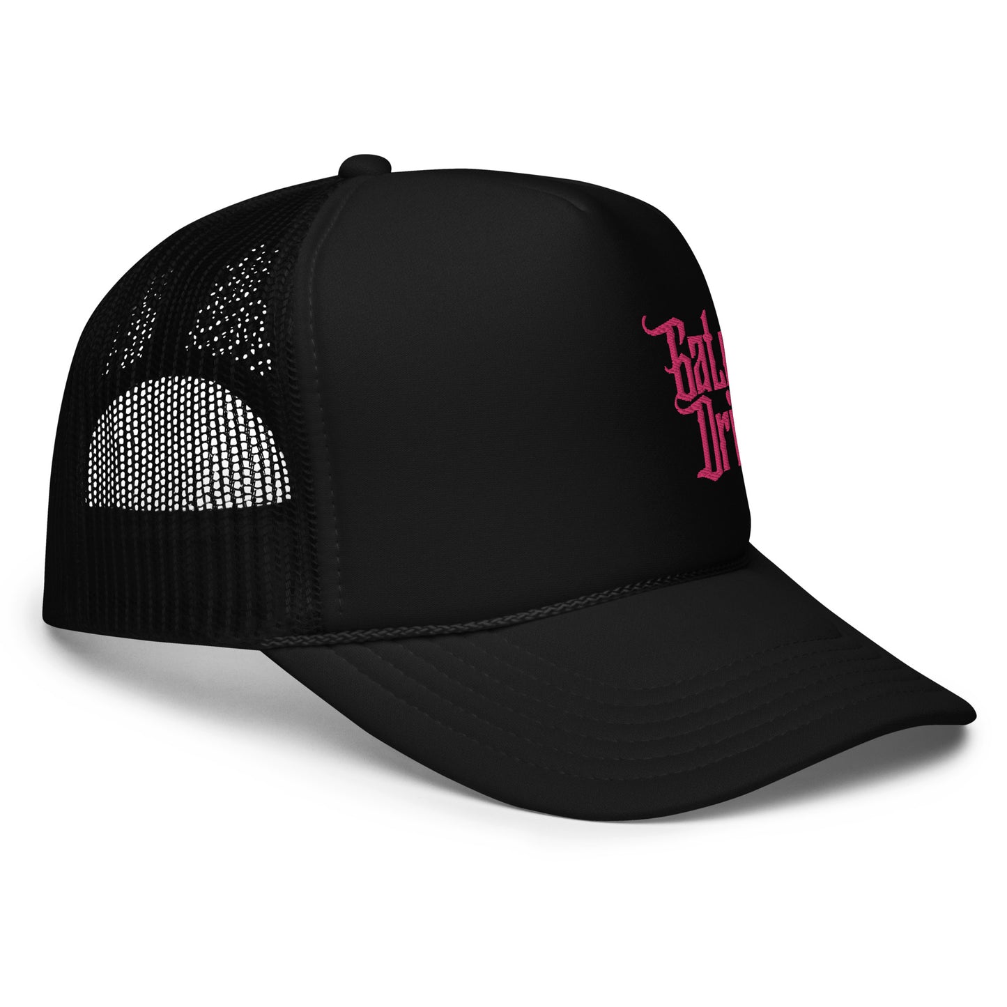 Black Gator Drip Exclusive Supa-Heavy Excess-Stunna Hypa-Flex Alligator Playuz Limited Edition OG Pink Logo Foam Trucka Playuz Hat
