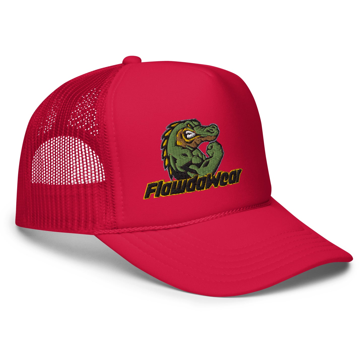 Red Flawdawear Flawda Mane Limited Edition OG Foam Trucka Playuz Hat