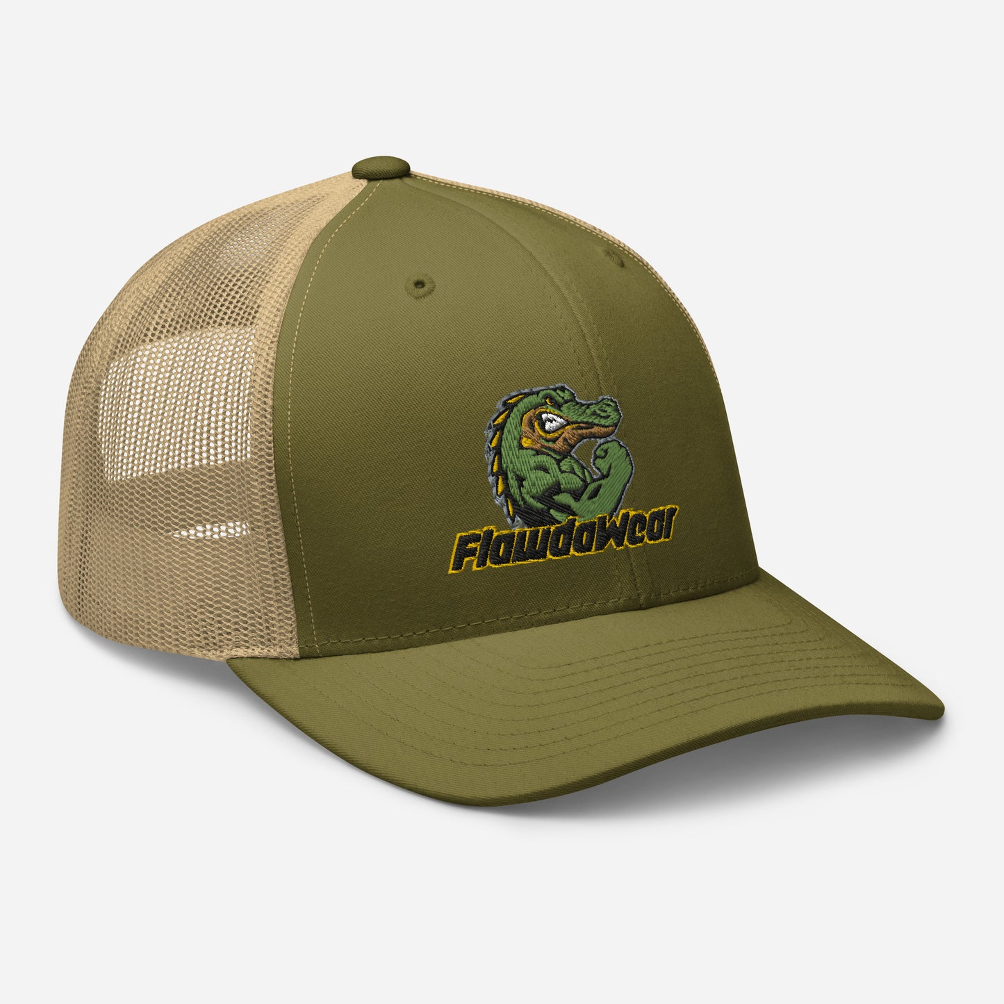 Moss/Khaki Flawdawear Limited Edition OG Alligator Papuh Playuz Retro Truckuz Playuz Hat
