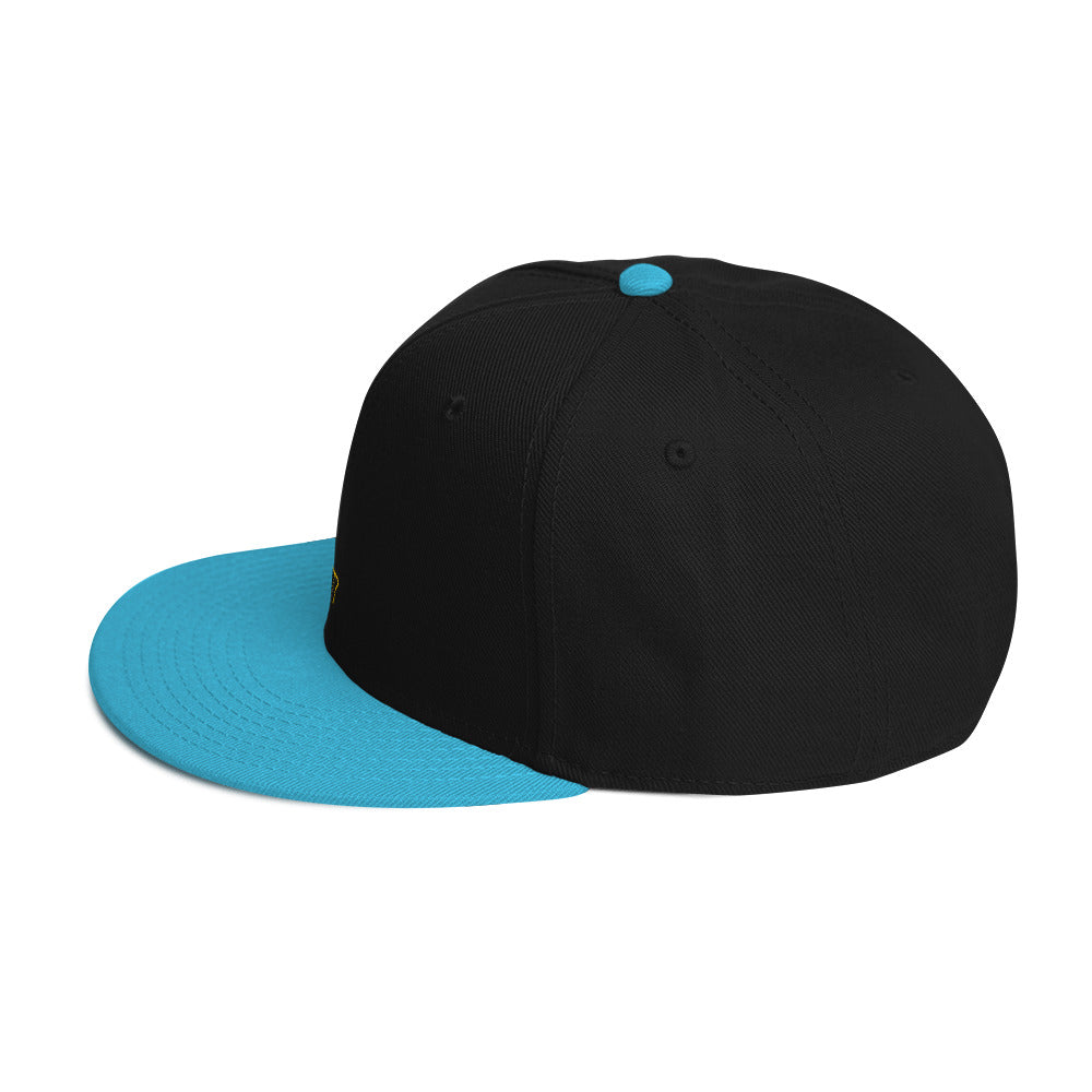 Aqua Blue/Black/Black Flawdawear Limited Edition OG Alligator Papuh Playuz Snapback Otto Playuz Cap