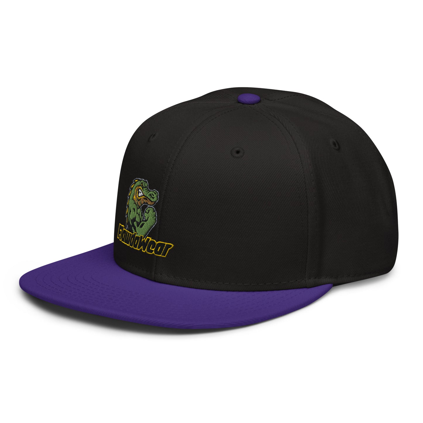 Purple/Black/Black Flawdawear Limited Edition OG Alligator Papuh Playuz Snapback Otto Playuz Cap