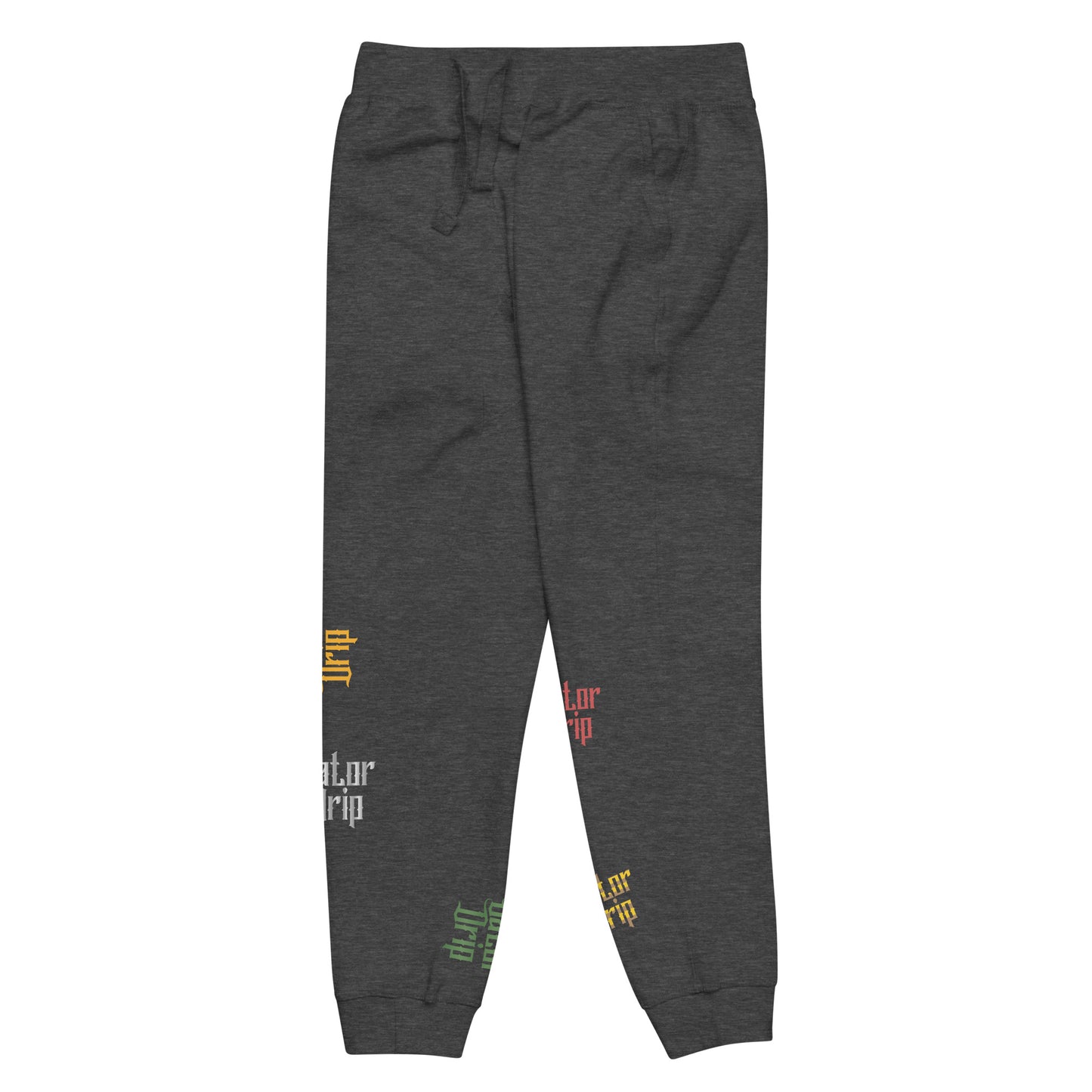 Charcoal Heather Gator Drip Exclusive Supa-Heavy Excess-Stunna Flex Alligator Playuz Limited Edition OG Multi-Logo Logo Playuz Fleece Sweatpants