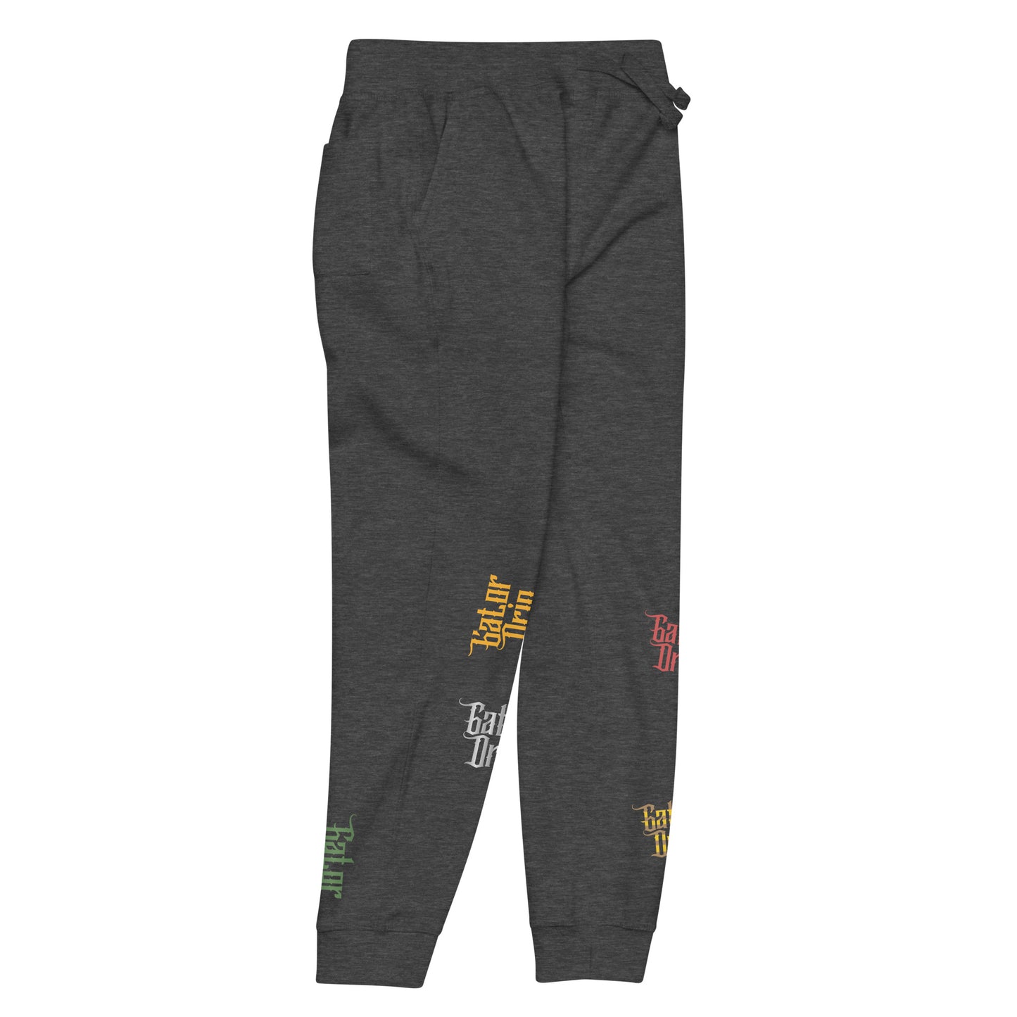 Charcoal Heather Gator Drip Exclusive Supa-Heavy Excess-Stunna Flex Alligator Playuz Limited Edition OG Multi-Logo Logo Playuz Fleece Sweatpants