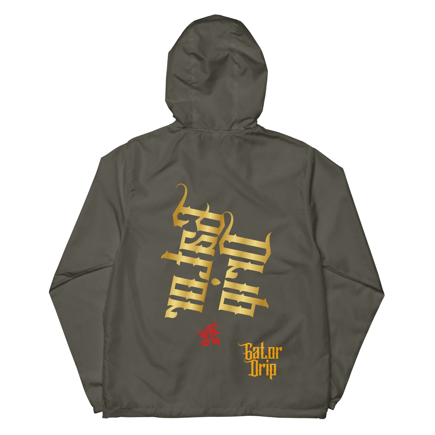 Graphite Gator Drip Multi-Logo Chopped Exclusive Supa-Heavy Excess-Stunna Flex Alligator Playuz Limited Edition OG Lightweight Zip-Up Playuz Windbreaker