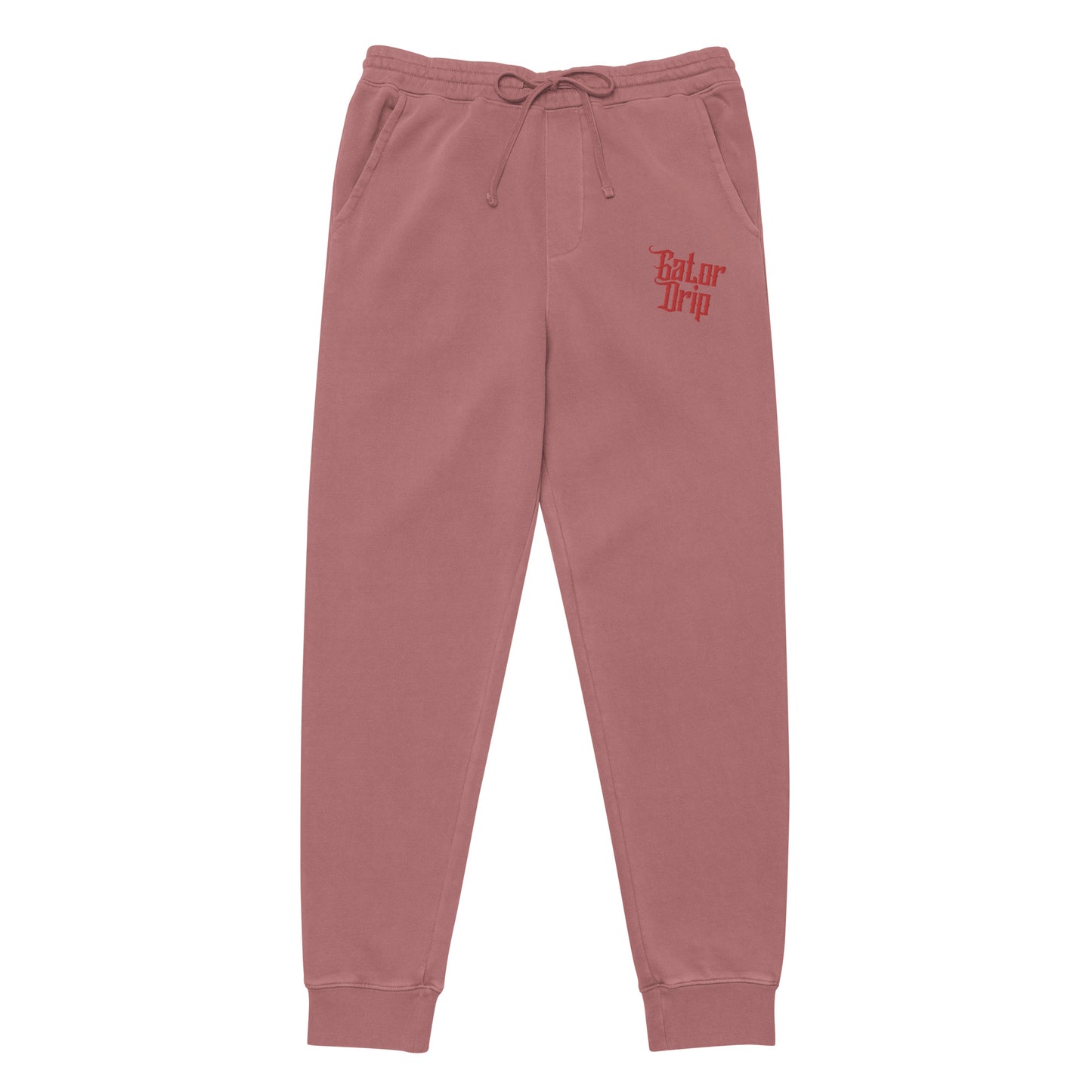 Pigment-Dyed Maroon Gator Drip Exclusive Supa-Heavy Excess-Stunna Flex Alligator Playuz Limited Edition OG Red Logo Playuz Sweatpants