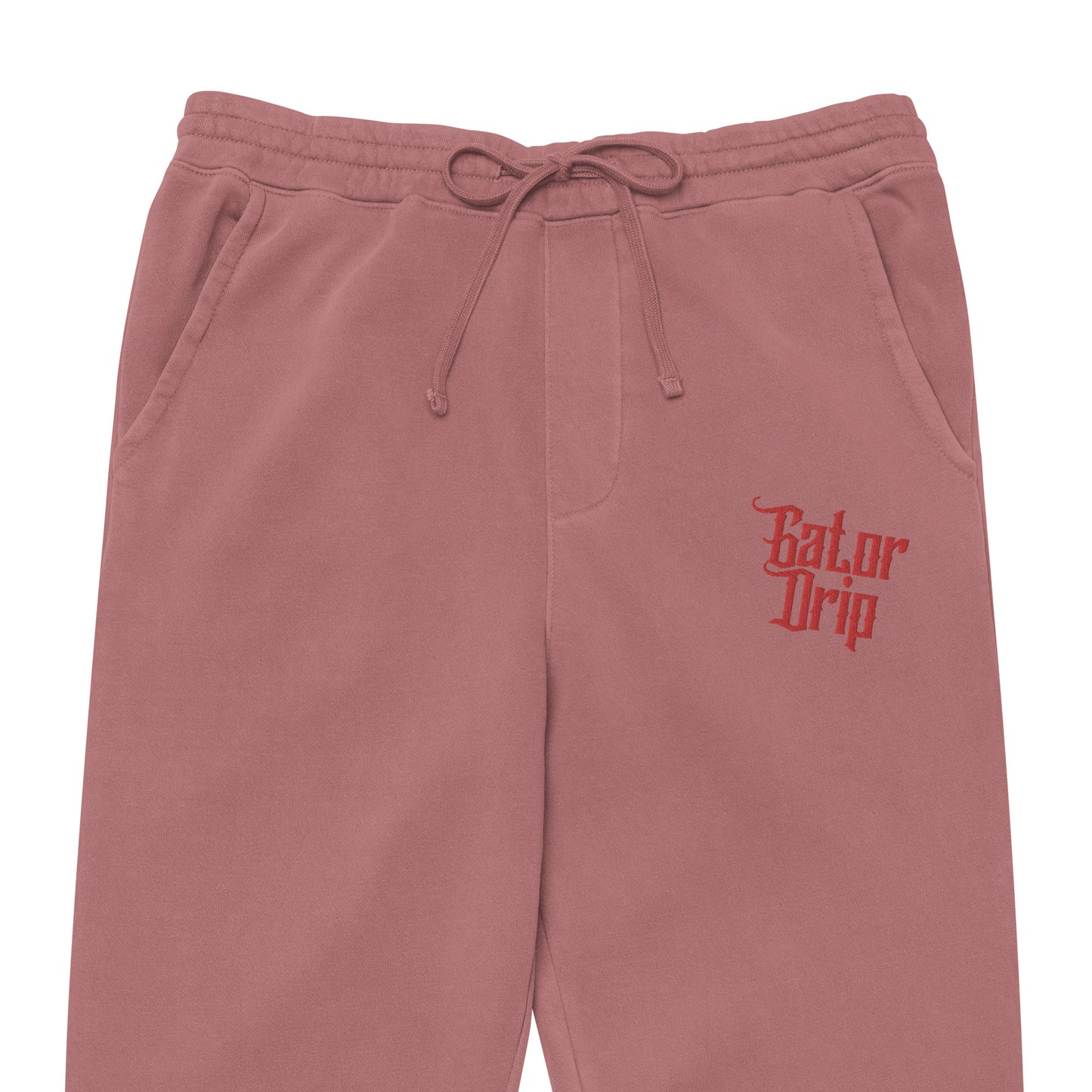 Pigment-Dyed Maroon Gator Drip Exclusive Supa-Heavy Excess-Stunna Flex Alligator Playuz Limited Edition OG Red Logo Playuz Sweatpants