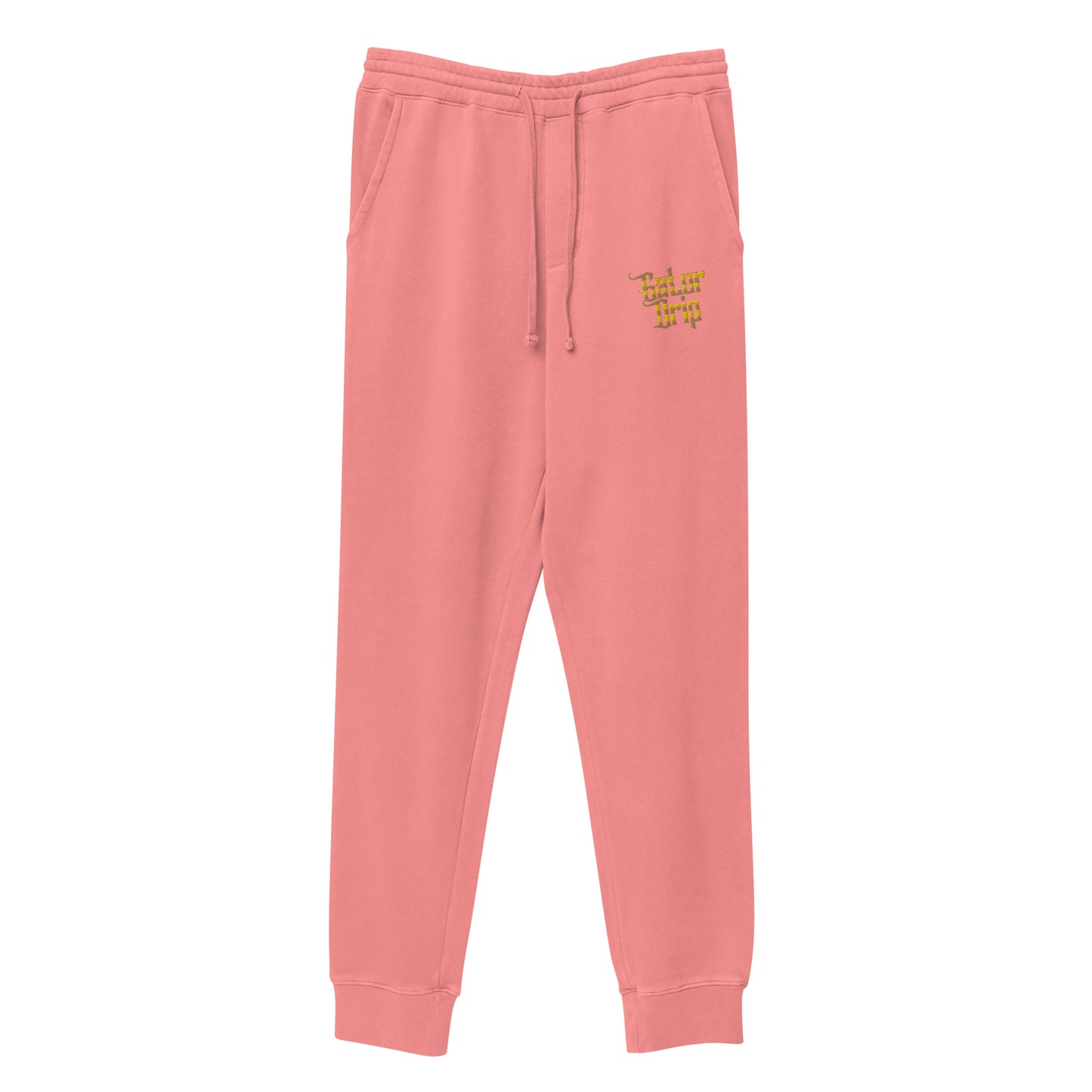 Pigment-Dyed Pink Gator Drip Exclusive Supa-Heavy Excess-Stunna Flex Alligator Playuz Limited Edition OG Multi-Gold Logo Playuz Sweatpants