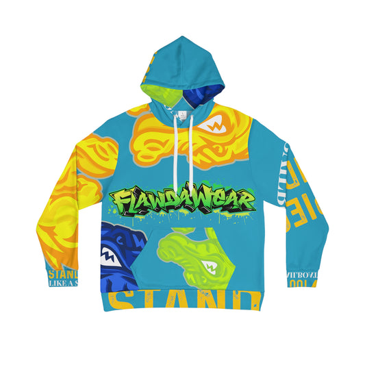 Turquoise Flawdawear Limited Edition OG Flawda Mane “My Piece Stand Out Like A Sailboat” Men's Playuz Hoodie