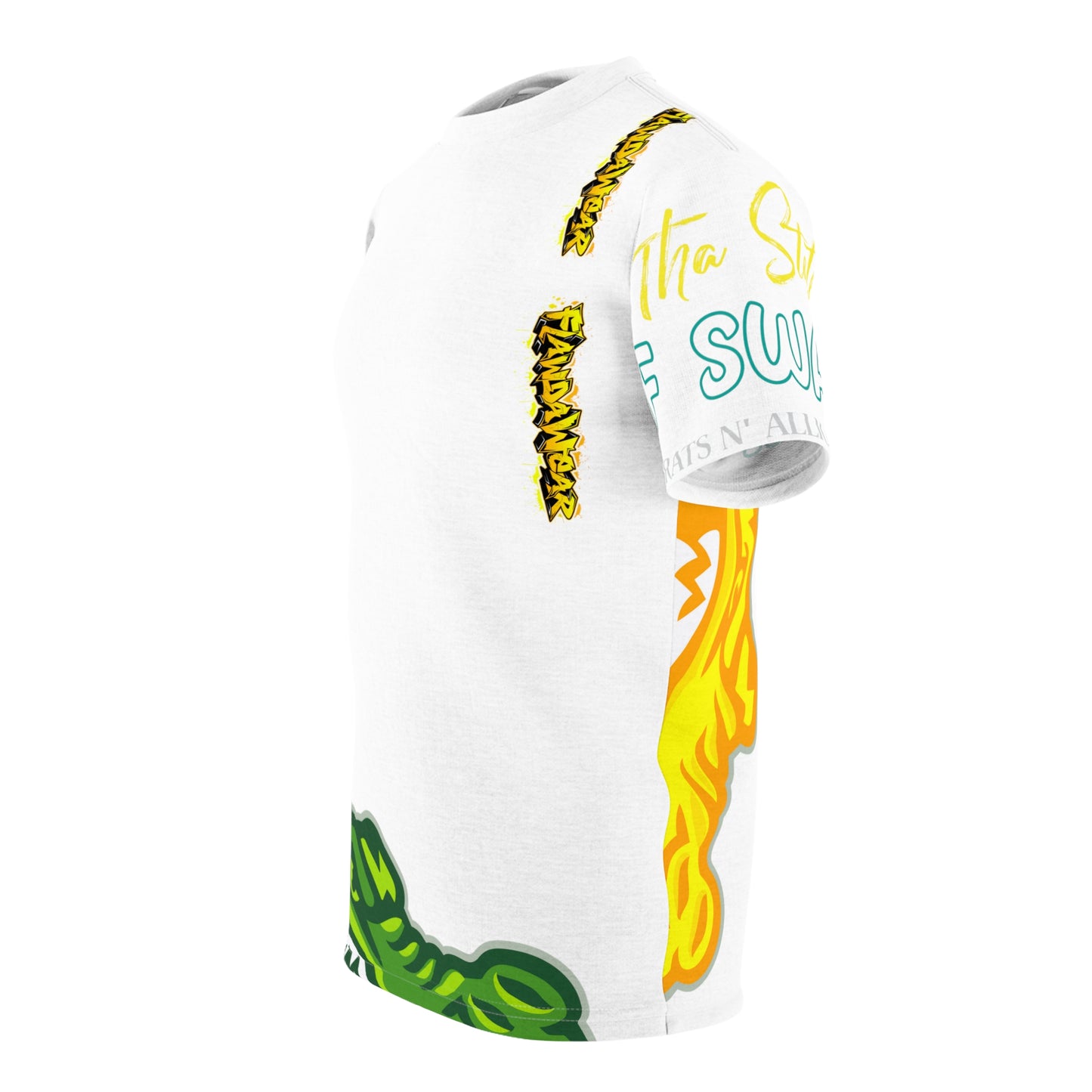 White Flawdawear Limited Edition OG Flawda Mane “Tha State Of Swamp Rats N’ Alligators” Unisex Cut & Sew Playuz Tee