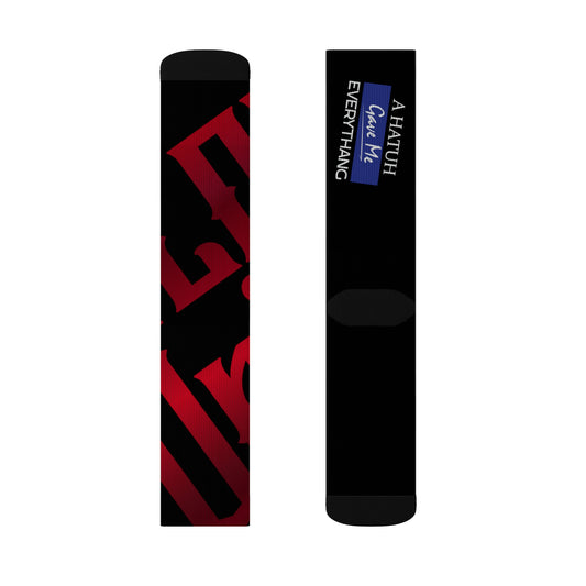 Black Gator Drip Supa-Heavy Excess-Stunna Hypa-Flex Limited Edition OG Flawda Mane “A Hatuh Gave Me Everythang” Medium Playuz Socks