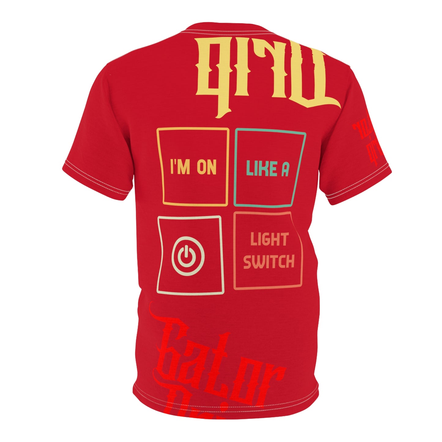 Dark Red Gator Drip Exclusive Supa-Heavy Excess-Stunna Flex Alligator Playuz Limited Edition OG Multi-Logo Flawda Mane “I’m On Like A Light Switch" Unisex Cut & Sew Playuz Tee