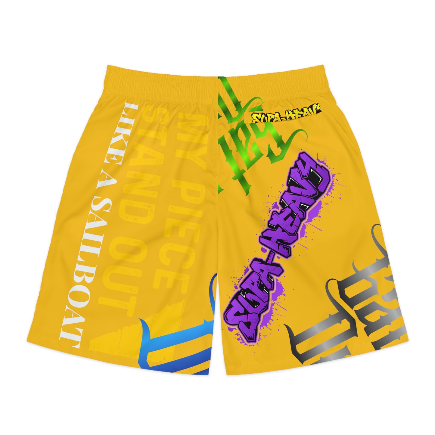 Yellow Gator Drip Exclusive Supa-Heavy Excess-Stunna Hypa-Flex Limited Edition OG Flawda Mane “My Piece Stand Out Like A Sailboat” Men’s Jogguz Playuz Shorts