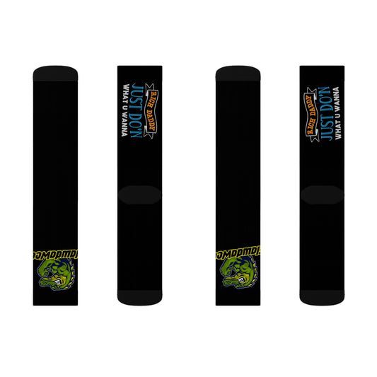 Black Flawdawear Limited Edition OG Rich Daddy “Rich Daddy Just Do’n What U Wanna” Medium Playuz Socks