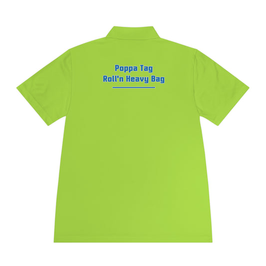Lime Shock Flawdawear Limited Edition OG Rich Daddy "Poppa Tag Roll'n Heavy Bag" Men's Sport Playuz Polo Shirt