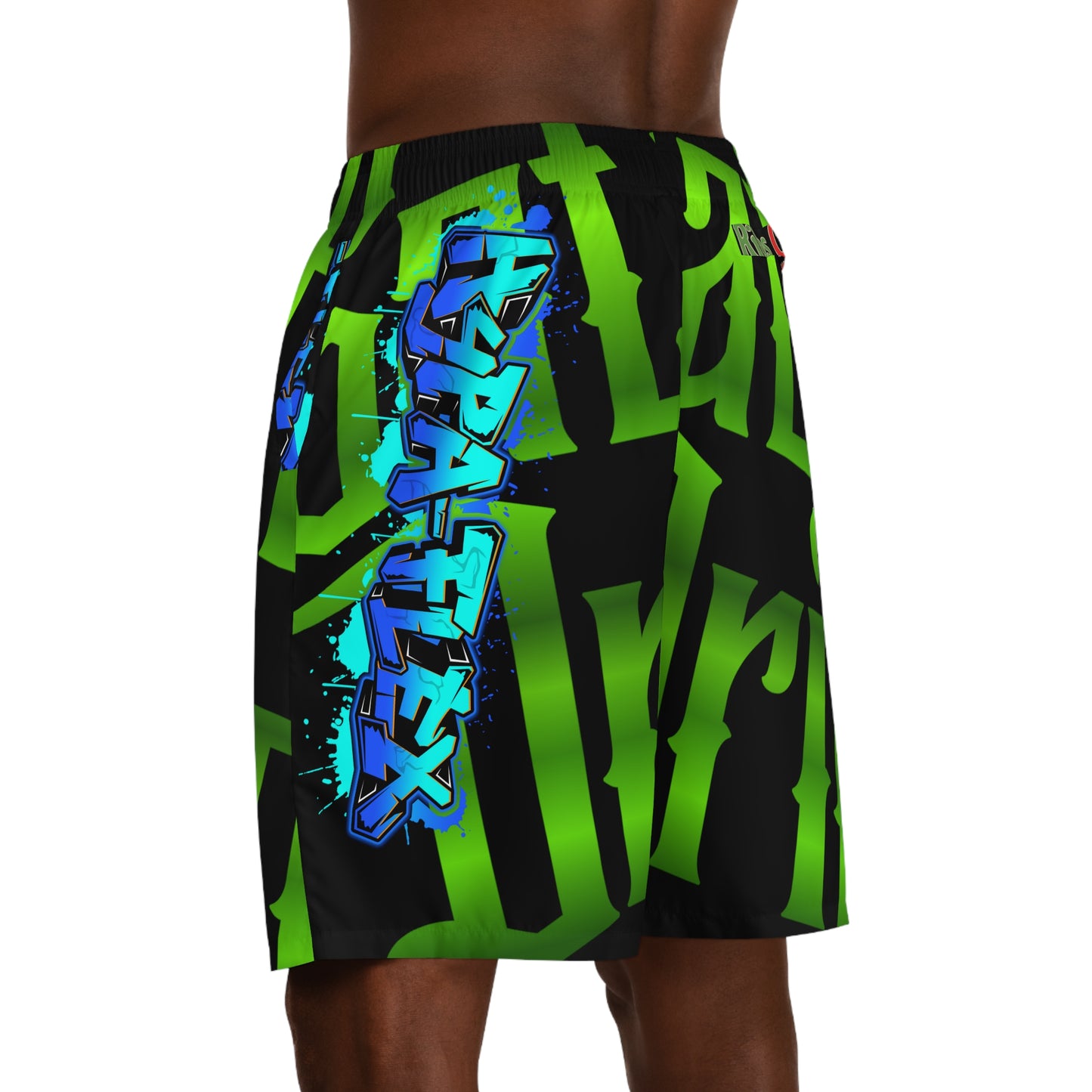 Green Gator Drip Exclusive Supa-Heavy Excess-Stunna Hypa-Flex Limited Edition OG Flawda Mane “Ribs Cook’n N’ Tha Yard” Men’s Jogguz Playuz Shorts