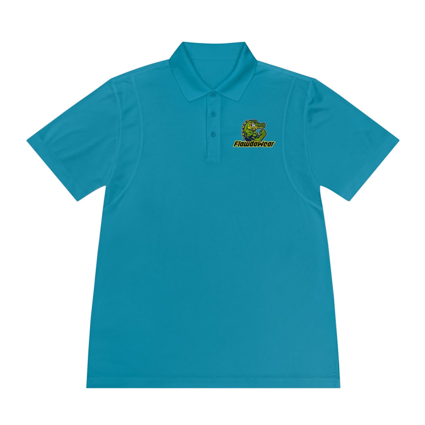 Tropic Blue Flawdawear Limited Edition OG Alligator Playuz "OG Flawdawear Logo" Men's Sport Playuz Polo Shirt