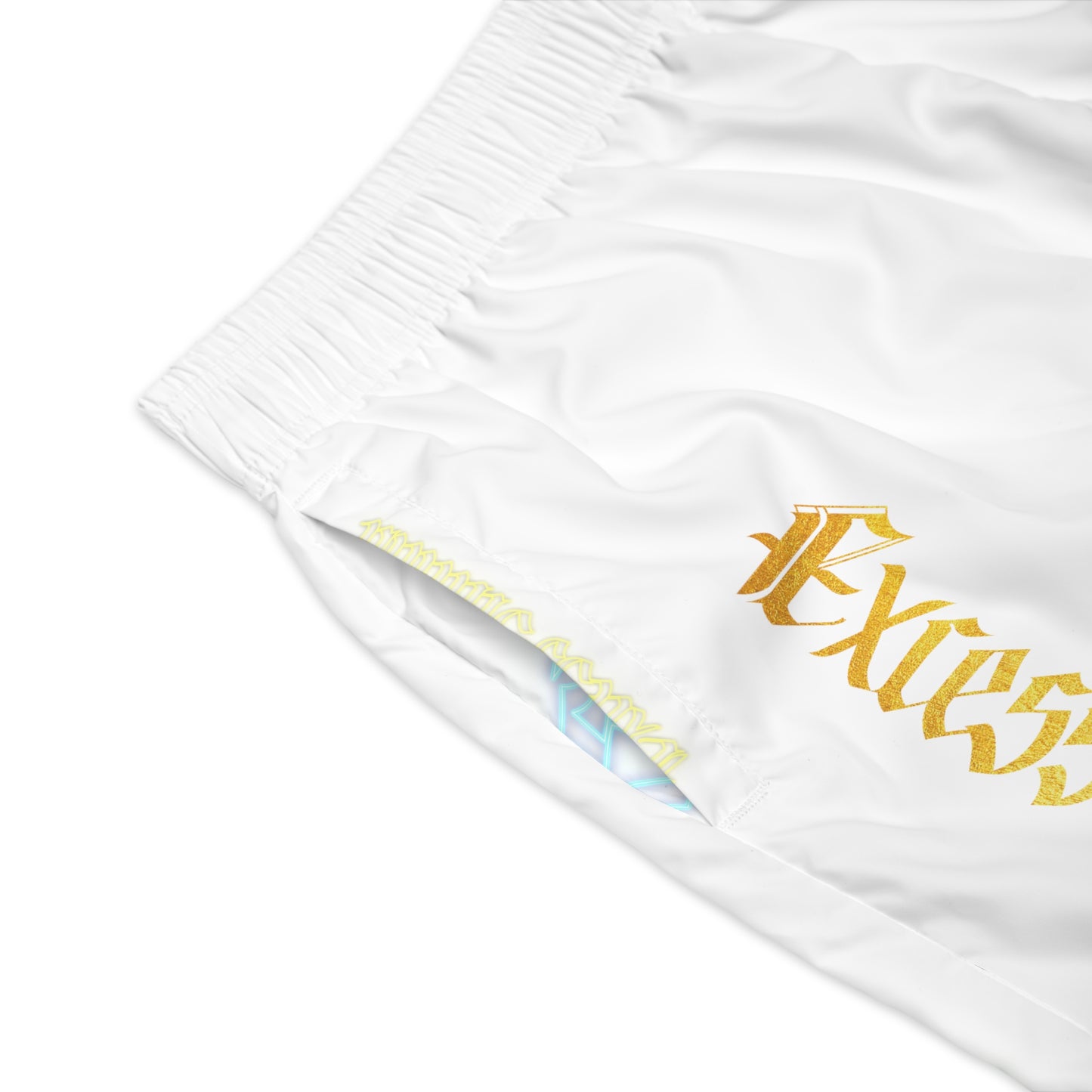 White Gator Drip Exclusive Supa-Heavy Excess-Stunna Hypa-Flex Limited Edition OG “Excess-Stunna Collection” Men's Jogguz Playuz Shorts