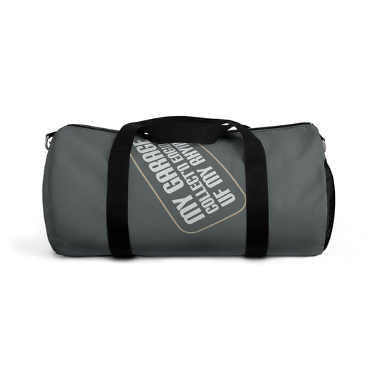 Dark Grey Flawdawear Limited Edition OG Alligator Papuh Playuz “My Garage Collect’n Engines Uf My Rhymes” Duffle Playuz Bag