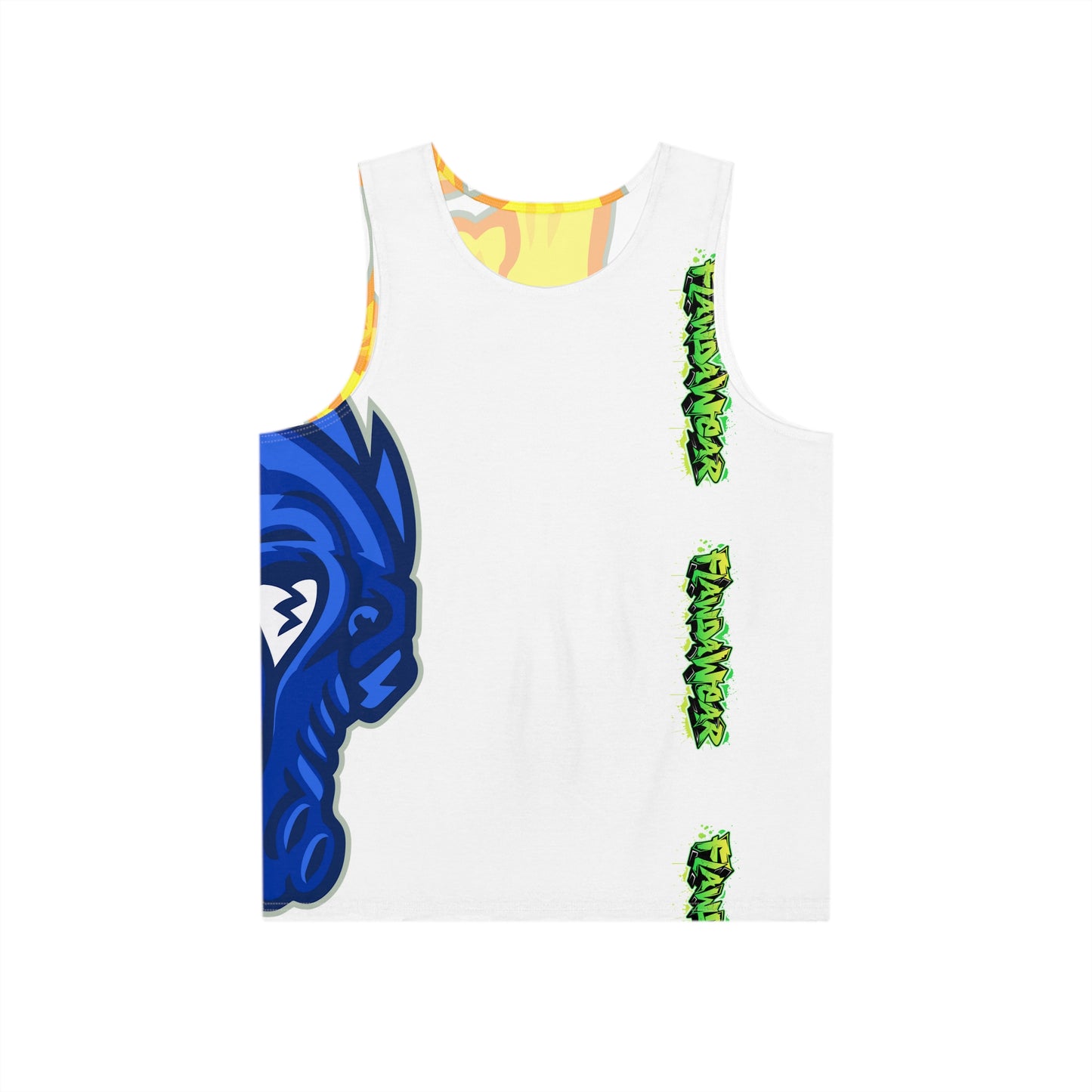 White Flawdawear Limited Edition OG Flawda Mane “Tha State Of Swamp Rats N’ Alligators’ Men’s Playuz Tank