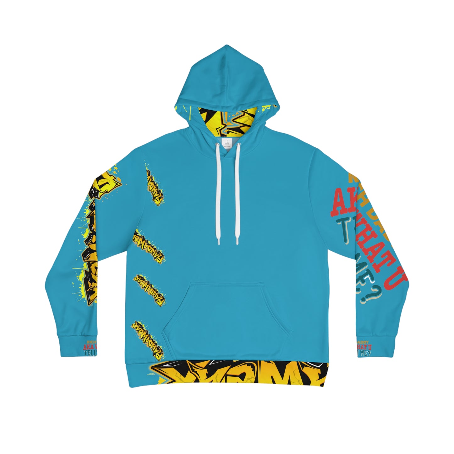 Turquoise Flawdawear Limited Edition OG Rich Daddy “Rich Daddy AKA What U Tell’n ME?” Men's Playuz Hoodie