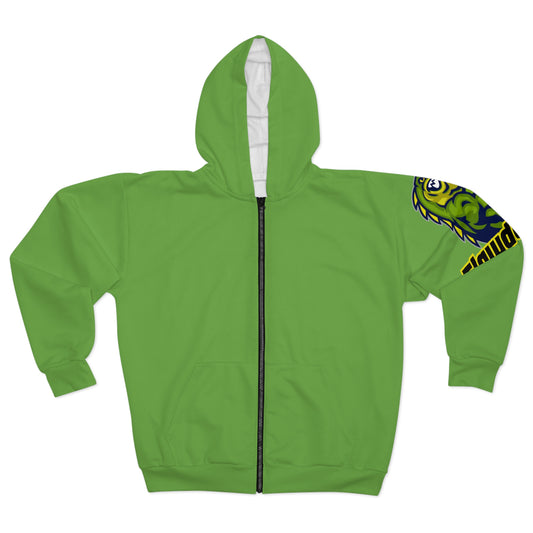 Green Flawdawear Limited Edition OG Rich Daddy "Pastry Chef Cake My Witnih" Unisex Zip Playuz Hoodie