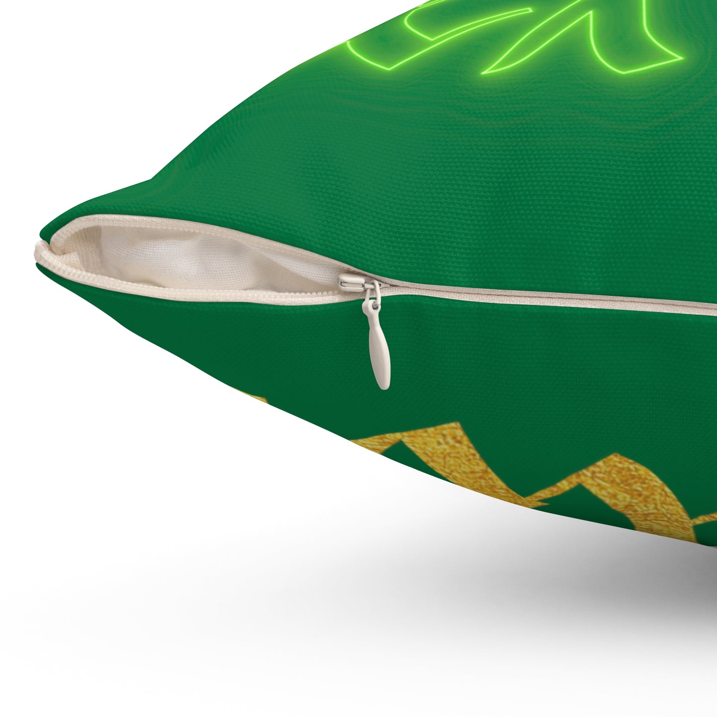 Dark Green Gator Drip Exclusive Supa-Heavy Excess-Stunna Hypa-Flex Limited Edition OG Flawda Mane “No Degree But I’m Get’n Ca$h” Spun Polyester Square Playuz Pillow