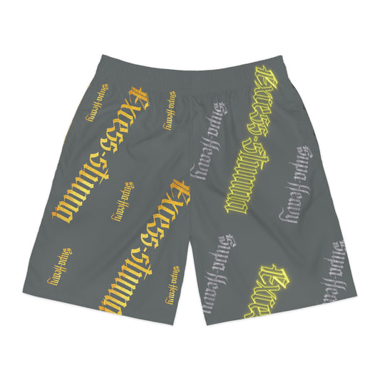 Dark Grey Gator Drip Exclusive Supa-Heavy Excess-Stunna Hypa-Flex Limited Edition OG “Excess-Stunna Collection” Men's Jogguz Playuz Shorts