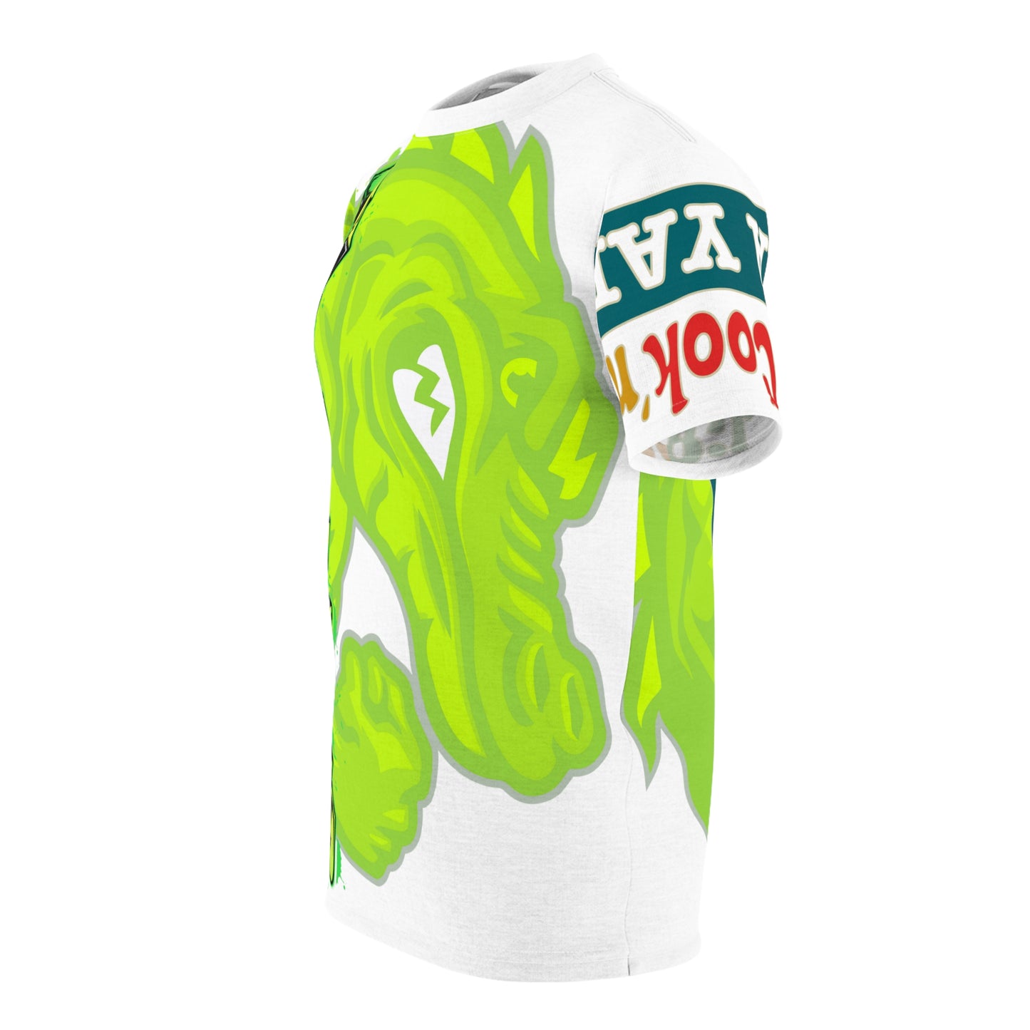 White/Lime Flawdawear Limited Edition OG Flawda Mane “Ribs Cook’n N’ Tha Yard” Unisex Cut & Sew Playuz Tee