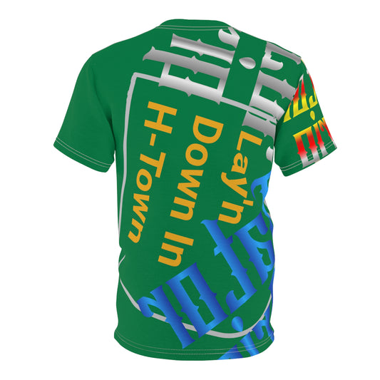 Grass Gator Drip Exclusive Supa-Heavy Excess-Stunna Flex Alligator Playuz Limited Edition OG Multi-Logo Flawda Mane “Lay’n Down In H-Town” Unisex Cut & Sew Playuz Tee